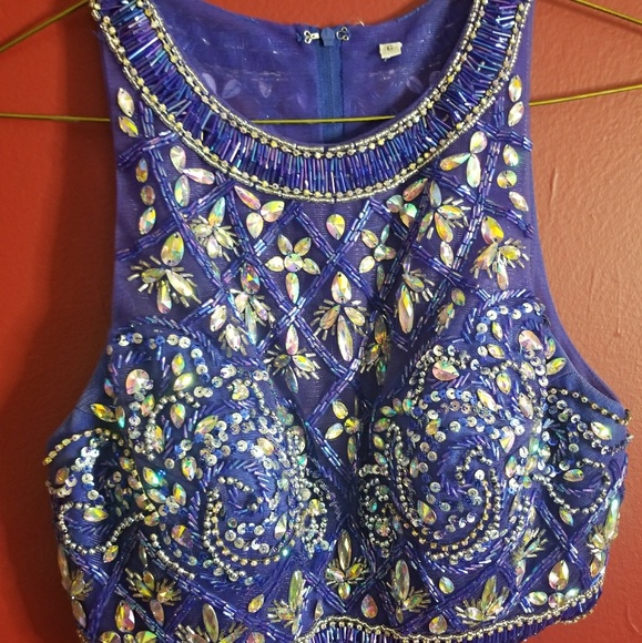 SHERRI HILL TWO PIECE PROM DRESS SIZE 6 - Picture 2 of 4